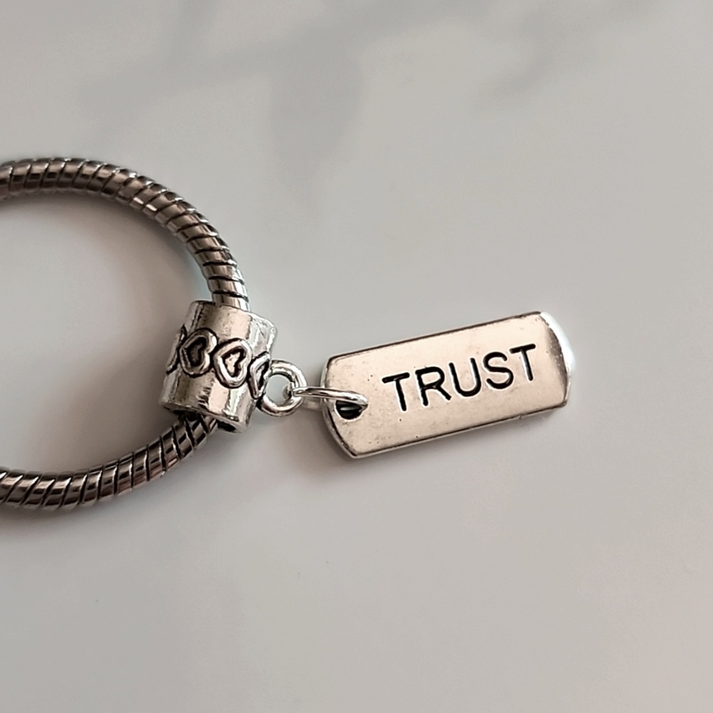 TRUST Word Charm Fits pandora and European Systems